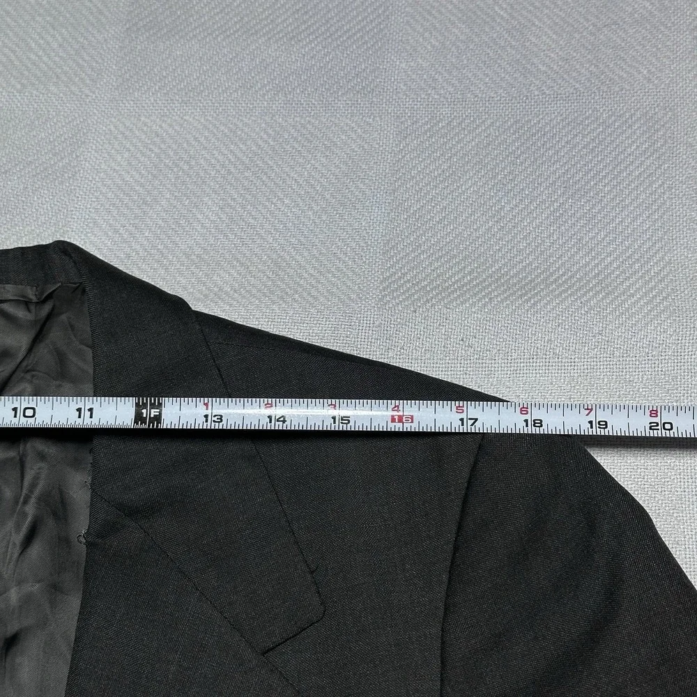 Vintage‎ Oxxford Clothes Blazer Mens 42L Black Wool Super 110's Unstructured